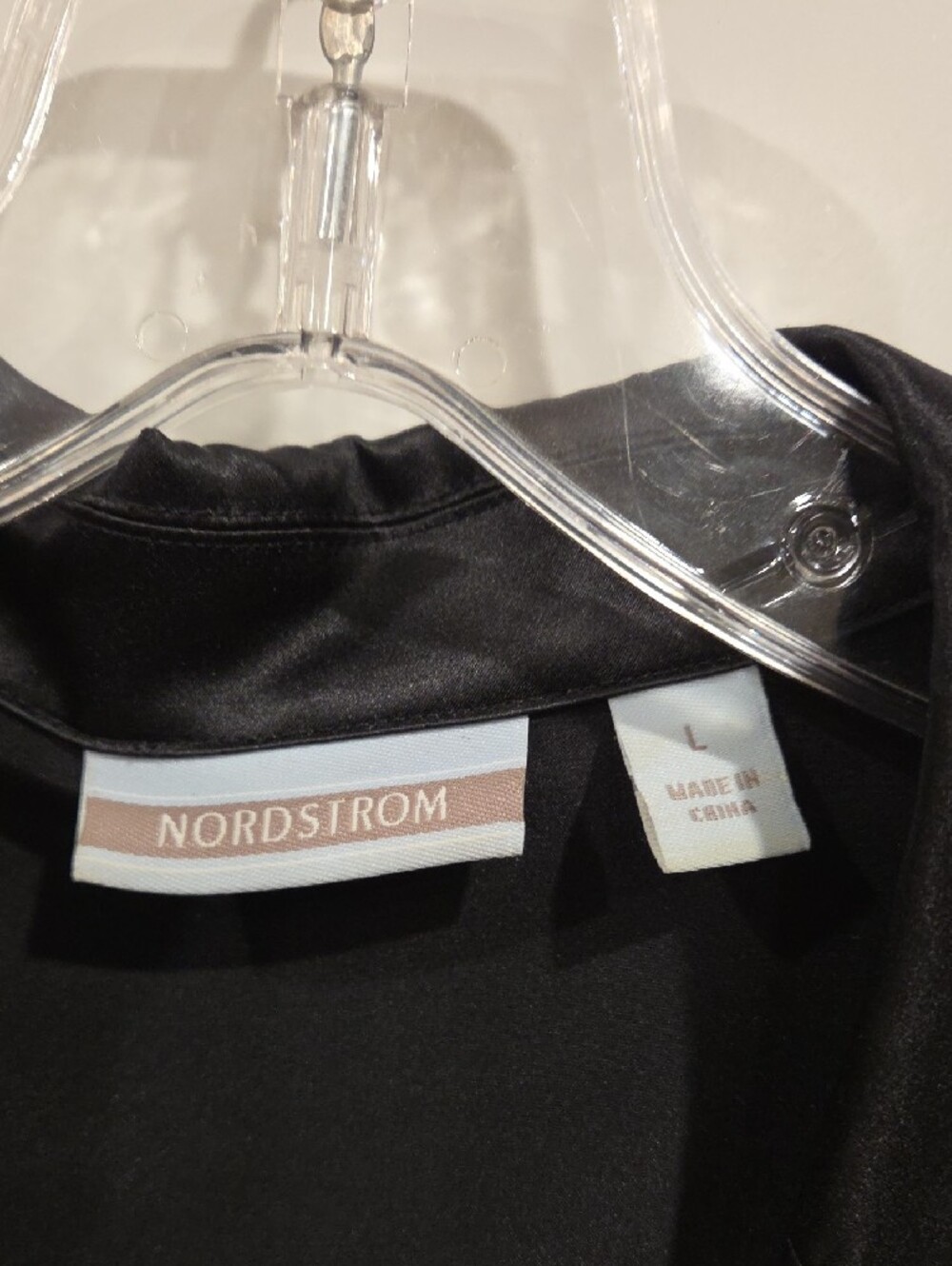 Nordstrom Vintage Black Silk Button-Down Shirt for Women - Picture 2 of 5